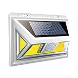 DALADA Solar-Wandleuchten für den Außenbereich mit Bewegungsmelder, 270 ° Weitwinkel-Sicherheitsleuchten mit super hellen, LED, wasserdicht, solarbetriebene Lichter für Garten, Hof, Terrasse, Haustür