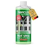 ABACUS® Nell Ultra Grünbelagentferner & Algenentferner Konzentrat, extrem stark! Entfernt Grünbelag & Algen selbsttätig mit Langzeitschutz – für Stein, Fassade, Terrasse, Dach – Nell Ultra 1000