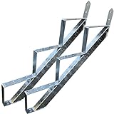 3 Stufen Treppenrahmen Stahl-Treppenwange Treppenholm Geschosshöhe 53cm Verzinkt/Ideal für den Einsatz im Innen und Außenbereich