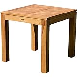 ASS Wuchtiger echt Teak Bigfuss Design Gartentisch 80x80 Holztisch Teaktisch Garten Tisch Holz JAV-BIGFUSS80