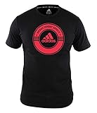 adidas Unisex Erwachsene Shirt Combat Sports T, Schwarz/Rot, M
