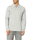 TOM TAILOR Herren 1027429 Longsleeve Polo T-Shirt, 11087 - Middle Grey Melange, XL