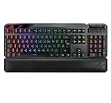 ASUS ROG Claymore II ist eine mechanische Elite-Gaming-Tastatur mit optischen mechanischen ROG RX-Schaltern, abnehmbarem Nummernblock, kabelgebundenen und kabellosen 2,4-GHz-RF-Modi, QWERTY