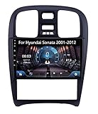 Generisch 9-Zoll-Dual-Touchscreen-Autoradio-System-Apple CarPlay Rückfahrkamera für Hyund-ai Son-ata 2001-2012 Plug & Play Android10 2Din Autoradio Android Automatisch Bluetooth USB RVC SWC