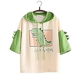 Dinosaurier Karikatur japanisch Mit Kapuze T-Shirt