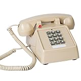 Vintage-Telefon für Festnetz mit Anzeige, Retro-Schreibtischtelefon mit mechanischem Klingel, alter Stil, analoges Telefon in großer Taste, Büro, Schule