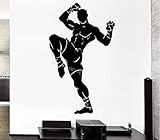ZZQQQ Wandaufkleber 42X68Cm Muscular Male Taekwondo Decal Abnehmbare PVC-Tapete Home Decoration Moderne wasserdichte Selbstklebende Kunstidee