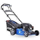 HYUNDAI Benzin Rasenmäher LM4622G, Radantrieb, Mulchfunktion, starker 3.9PS Motor mit 170cc, 46 cm Schnittbreite, 65L Korb, Benzinmäher, M