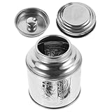 GRIRIW Tee Blechdosen Mit Deckel Vakuumversiegelte Behälter Teebeutel Organizer Kaffeedose Tee Kaffee Zuckerdosen Kaffee Aufbewahrungsdose Kleines Luftdichtes Glas Silberfarb
