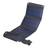 sZeao Solarpanel 7W Faltbares Tragbares Wasserdichtes Solarladegerät Mit Mini Wallet Design Solar Ladegerät Für Smartphone, Pad, Kamera, Tablet, Bluetooth-Lautsprecher,A