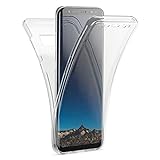 Kaliroo Handyhülle 360 Grad kompatibel mit Samsung Galaxy S8 Plus, Ultra-Slim Full-Body Case Rundum Hülle Silikon Schutzhülle, Dünne Handy-Tasche Phone Cover Komplett-Schutz TPU Schale - Transparent