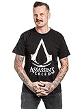 Assassin's Creed Herren T-Shirt Cracked Game Logo Baumwolle schwarz - XL