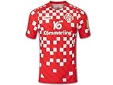 JAKO FSV Mainz 05 Heimtrikot 24 25 rot-weiß M05 Home Shirt Fan Jersey Trikot, Größe:XXL