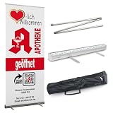 Rollup Banner 85 cm x 200 cm 'APOTHEKE' inkl. Display, Halterung, Boden und Gestaltung