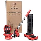 Evolico® Möbelheber und Möbelroller – Kinderleichtes Möbelrücken auch ohne Hilfe – Möbel Transportroller – Extrem belastbar bis 300 kg