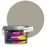 WALLCOVER Colors Wandfarbe Grau Grün 5 L für Innen Innenfarbe hell Matt | Profi Innenwandfarbe in Premium Qualität | weitere Größen erhältlich