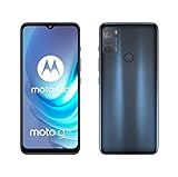 Motorola Smartphones Moto g50 (6,5 Zoll Max Vision HD+, Qualcomm Snapdragon 480 2,0 GHz Octa-Core, 48 MP Triple-Kamera, 5000 mAh Akku, Dual-SIM, 4/64 GB, Android 11), stahlgrau