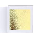 Echte Blattgold Essbar 24 Karat Goldfolie 4.33 * 4.33cm zum Basteln Lebensmittel Kuchen Backen Torten Dekorfolie Kunsthandwerk 20 Sheets