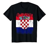 Kinder KROATIEN Flagge Kroatien Kind Junge Mädchen T-Shirt