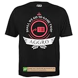 Aggro Life für Magic-Spieler - Herren T-Shirt für Geeks mit Spruch Motiv aus Bio-Baumwolle Kurzarm Rundhals Ausschnitt, Größe XXXXL