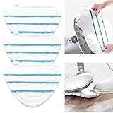 Ersatztücher Dampfreiniger Bodentücher Dampfbesen Pad - 3 Stück Dampfbesen Ersatzpads mit Dreieckigem Ersatztücher Dampfbesen Mop Pads Ersatztücher langlebig für Dampfreiniger Zubehö