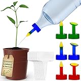 MONSONA® Gießaufsatz für Flaschen | inkl. 10x kostenlose Pflanzenschilder | Schonende Bewässerung zur Anzucht Ihrer Pflanzen & Blumen (28mm)