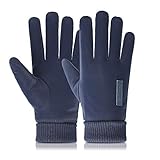 Aobp Touchscreen Handschuhe Warme Handschuhe Winddicht Wasserdicht Fahrradhandschuhe Winterhandschuhe Outdoor Laufhandschuhe Sporthandschuhe Skihandschuhe für Unisex(Blau)