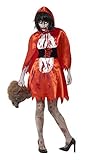 Halloween! Smiffys Zombie Rotkäppchen Kostüm, Rot, mit Kleid & Umhang