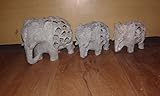 Elefanten-Skulptur, Speckstein, handgefertigt, 5 x 6,3 x 7,6 cm