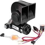FARBIN Motorrad Hupe Lufthorn Hupe 12v LKW Air Horn Kompakte elektrische Zug Auto Horn 150db Super Lauteste mit Kabelbaum, Kompressor für alle Fahrzeuge M
