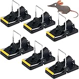 6 Stück Mausefalle Schlagfalle,Rattenfalle Schlagfallen,Wiederverwendbar Mouse Trap Profi,Sicher leichte Anwendung, ideal Rat Trap für Haus, Küche, G