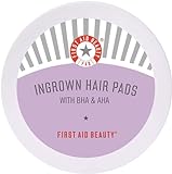 First Aid Beauty Beauty Pads, Wattepads für eingewachsene Haare, mit BHA & AHA gegen Rasurbrand, 28 Pads, Valentinstag Geschenk für Ihn/Sie