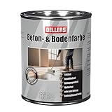 OELLERS Beton- & Bodenfarbe, 5-7m2 / Liter (1 Liter), Betonfarbe für Garagen, Keller, Werkstätten etc. Bodenbeschichtung für beanspruchte Flächen, Treppenstufen, Zement, Estrich, Holz & Mauerwerk