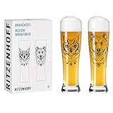 RITZENHOFF 3481001 Brauchzeit #1 Weizenbierglas-Set, Glas, 646 milliliters, Mehrfarbig