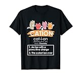 Lustige Katze Tier Wortspiel Kation Wissenschaft Chemie Witz T-Shirt
