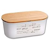 Kesper | Brotbox, Material: Melamin, Bambus, Maße: B: 34 x H: 14 x T: 18 cm, Farbe: Weiß, Braun | 58500