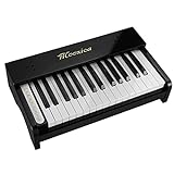 MOOZICA Klavier für Anfänger, Massivholz Multifunktional Digitales Keyboard-Piano für Anfänger, Klavier für Kinder (30 Tasten, schwarz)