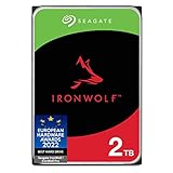 Seagate IronWolf 2 TB interne Festplatte, NAS HDD, 3.5 Zoll, 5900 U/Min, CMR, 64 MB Cache, SATA 6 GB/s, silber, 3 Jahre Data Rescue Service, FFP, Modellnr.: ST2000VNZ04