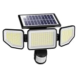 Onforu Solarlampen für Außen mit Bewegungsmelder, 3000lm led solar strahler außen,IP65 Wasserdichte solar aussenleuchte mit bewegungsmelder für Terrasse, Veranda, Garage, Hof, Straß