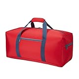 Faltbarer Seesack 40L Kleines Leichtes Gepäck und Taschen für Reise Fitnessstudio Sport (Rot)