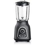 Arendo - Standmixer Glas - Hochleistungsmixer 24.000 U min - 1,75 lL Glasbehälter - 6-flügeliges kugelgelagertes Edelstahlmesser - 30 Leistungsstufen - Impulsfunktion - Edelstahl Smoothie Mix