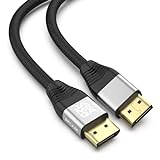 JAMEGA 3m DisplayPort Kabel 1.4 – 8K Displayport-Kabel DP 1.4 Display Port auf Display Port HBR3 8K@60Hz 4K@60Hz 5K@60Hz 2K@240Hz 32,4 Gbps DSC 1.2 Freesync G-Sync für Gaming Monitore, Grafikkarte