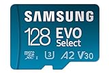 Samsung EVO Select microSD Speicherkarte (MB-ME128KA/EU), 128 GB, UHS-I U3, Full HD, 130MB/s Lesen, für Smartphone und Tablet, inkl. SD-Adapter