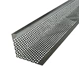 Kiesfangleiste Aluminium, Kiesleiste Materialstärke 1,5mm 200cm, Stärke 1,5 mm Silber, Lochblech Aluminium, Abschlussleiste für Terrasse und Balkon geeignet
