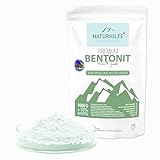 NATURHILFE Bentonit Pulver 1100 g - Laborgeprüftes Mineralerde Natriumbentonit - Vulkanmineralien für Gesunde Haut und Detox - 100% R