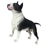 DRESSOOS Bullterrier-Simulation Modelle Tiere Bullterrier-Dekorationen Hundemodell Für Kinder Hundedekorationen Für Zu Hause Tiermodell Hundespielzeug Für Kinder Haustier Black Plastik