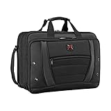 WENGER Synergy Laptop-Tasche zum Umhängen Damen & Herren, 17 Zoll Notebook, 19 l, Organizer, Büro Business Uni Reisen, Schwarz, 612475