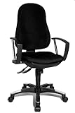 Topstar 9020AG20, Trend SY 10, Bürostuhl, Schreibtischstuhl, ergonomisch, mit Armlehnen, Bezugsstoff schwarz, 110 x 56 x 45