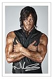 Fotodruck, Motiv: Norman Reedus – The Walking Dead – Daryl Dixon, signiert, 30,5 x 20,3 cm