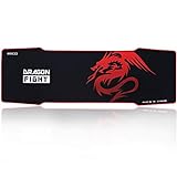 RED Dragon - EXCO Extra Extended Gaming Mouse Pad , 900 x 300 x 5mm Thick , Large Mouse mat with Smooth Surface and Precise Tracking (RED)